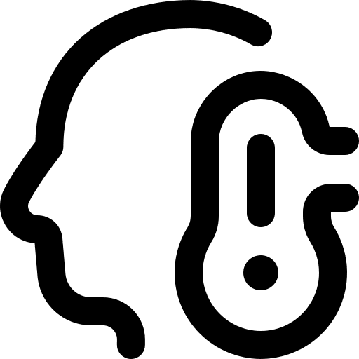 High temperature coronavirus high temperature epidemic icon