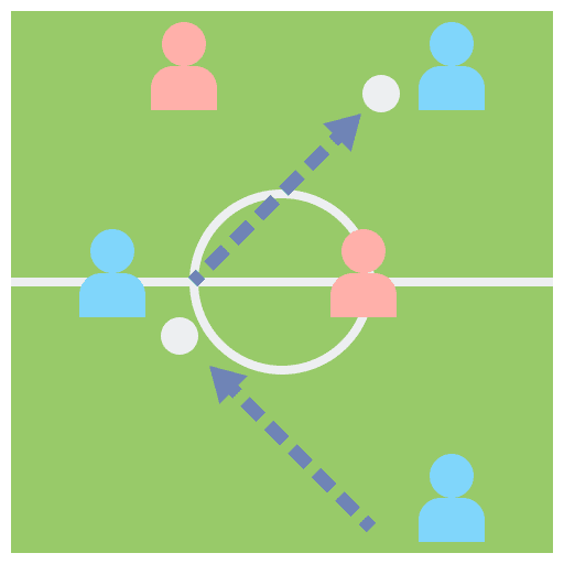 Strategy soccer game sketch icon