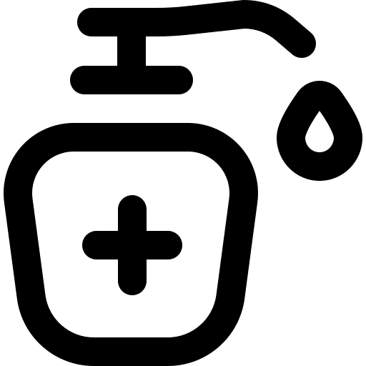 Antiseptic healthcare and medical antiseptic hygienic icon