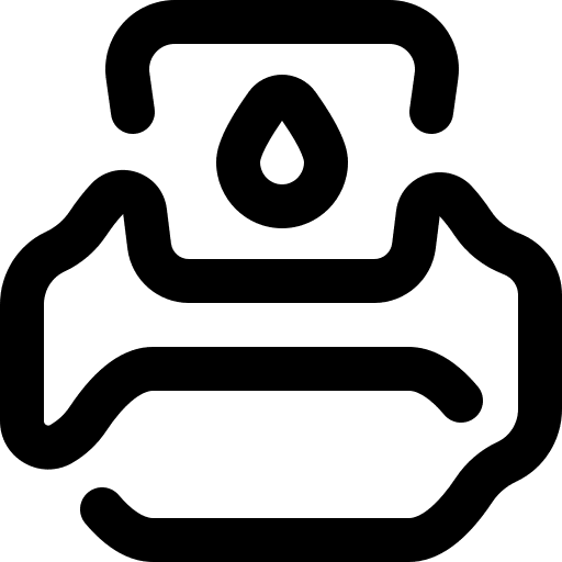 Wet tissue covid coronavirus icon