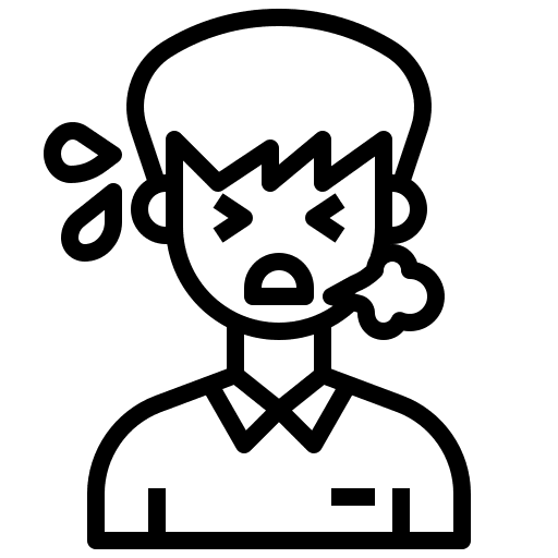 Cough healthcare and medical illness cough icon