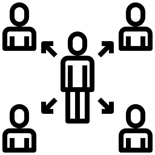 Connection networking network influence icon