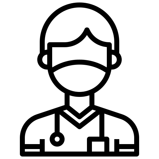 Doctor hospital health professions and jobs icon