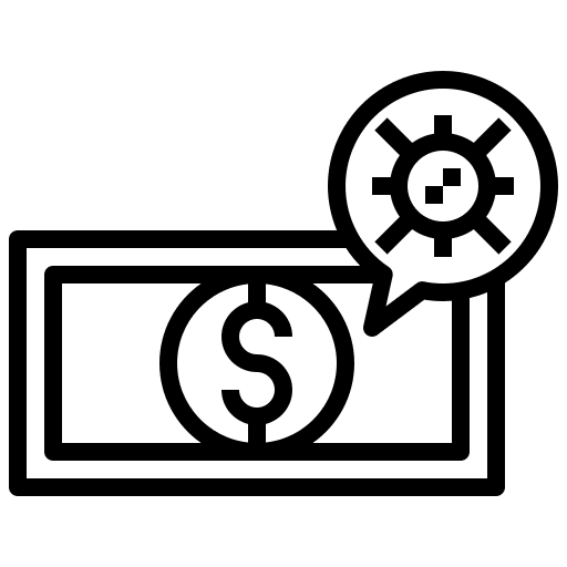 Money coronavirus virus transmission money icon