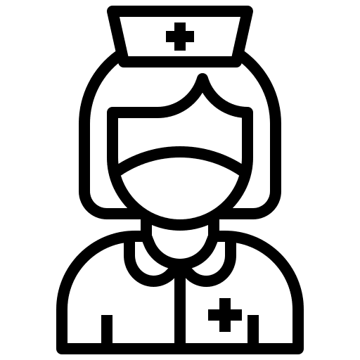 Nurse medical assistance doctor professions and jobs icon