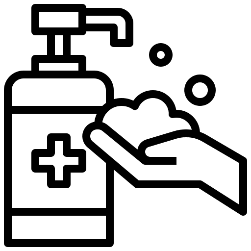 Soap hands and gestures hygiene washing hand icon