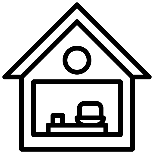 Stay at home working at home contagious coronavirus icon