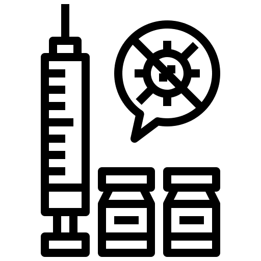 Vaccine injection hospital healthcare and medical icon