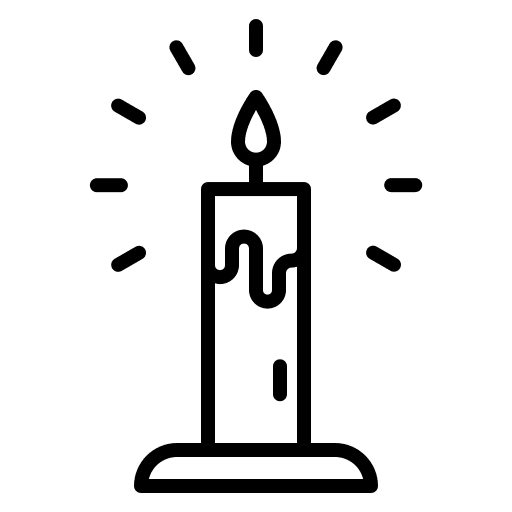 Candle candle flame decoration icon