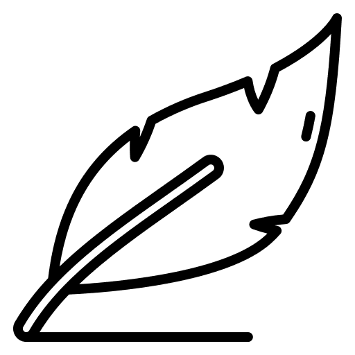 Quill education feather pen vintage icon