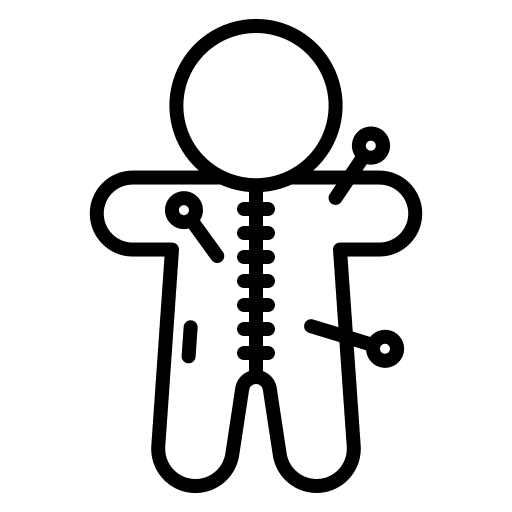 Voodoo doll voodoo doll terror halloween icon