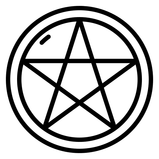 Pentagram shapes pentangle satan icon
