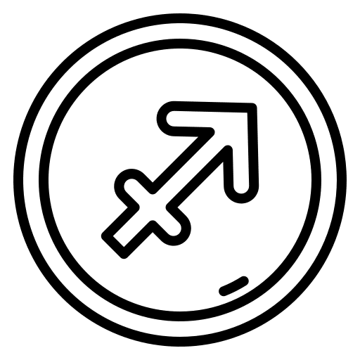 Sagittarius astrology constellation signs icon