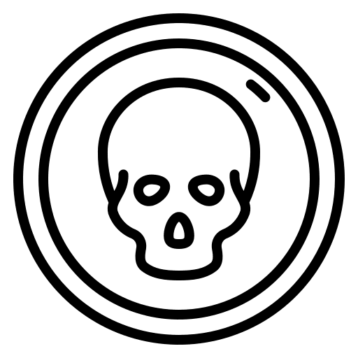 Skull kill skull poisonous icon