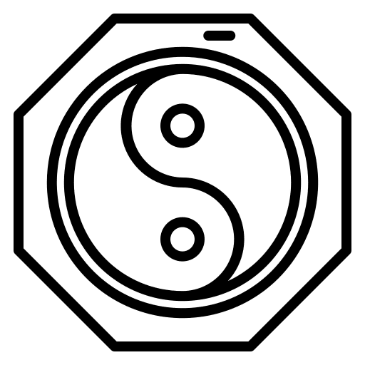 Yin yang architecture and city balance miscellaneous icon