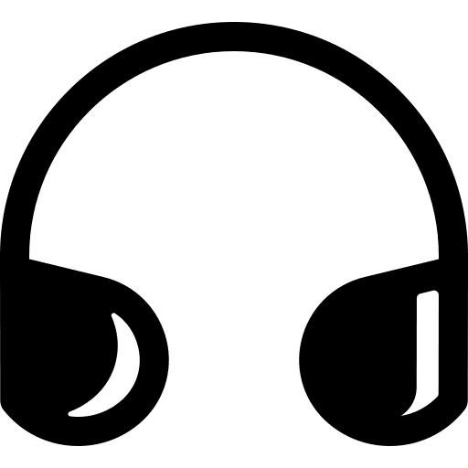 Headphones technology telemarketer communications icon