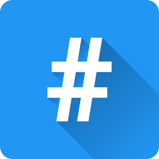 Hashtag characters education hash icon