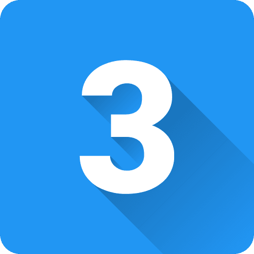 Three number 3 three number icon