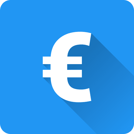 Euro euro number education icon