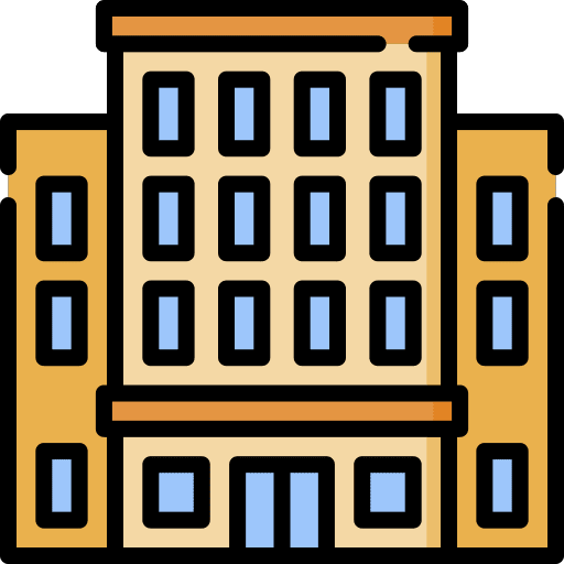 Hotel buildings hostel hotel service icon
