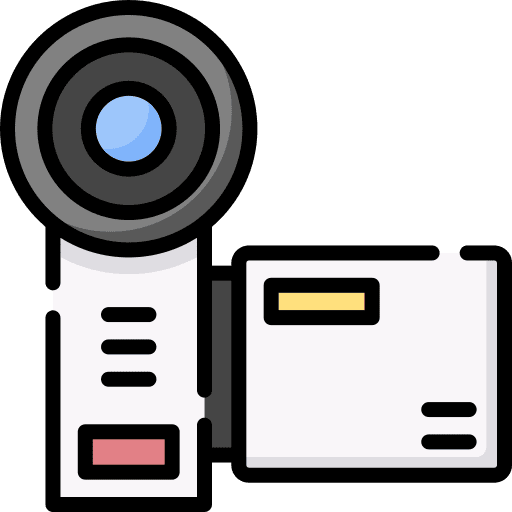 Camcorder social media electronics recording icon