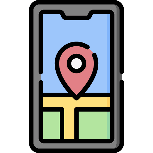 Gps application map technology icon