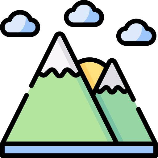 Mountain goal social media landscape icon