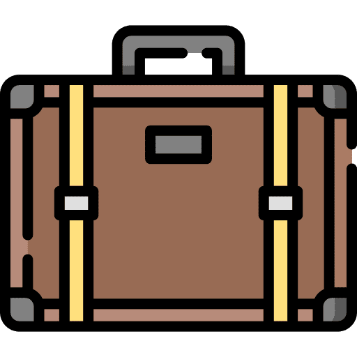 Suitcase business bag social media icon