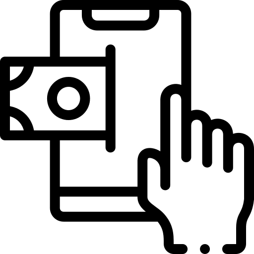 Online payment application digital wallet mobile banking icon