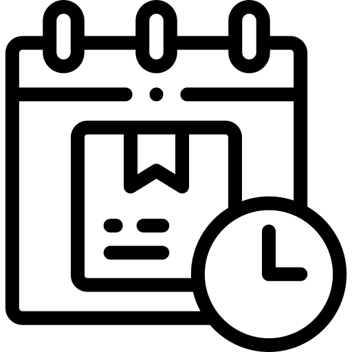 Calendar online delivery schedule package icon