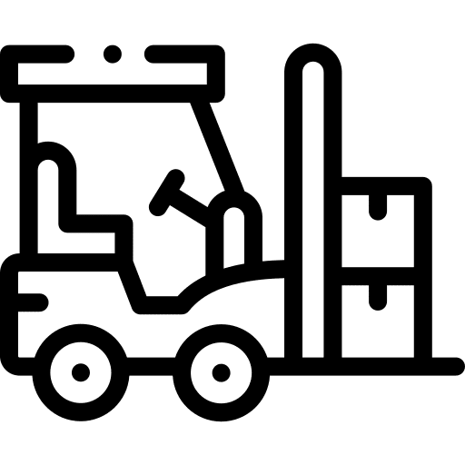 Forklift pallet freight warehouse icon