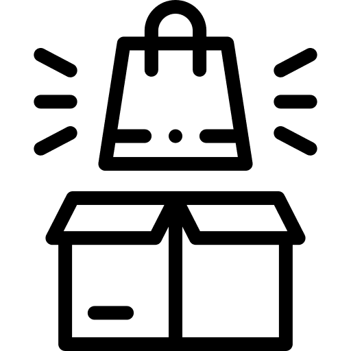 Shopping bag shopping online store shipping and delivery icon