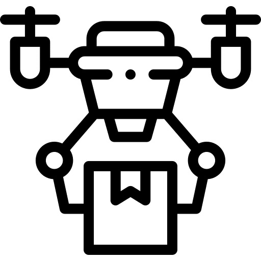 Drone delivery logistics package drone delivery icon