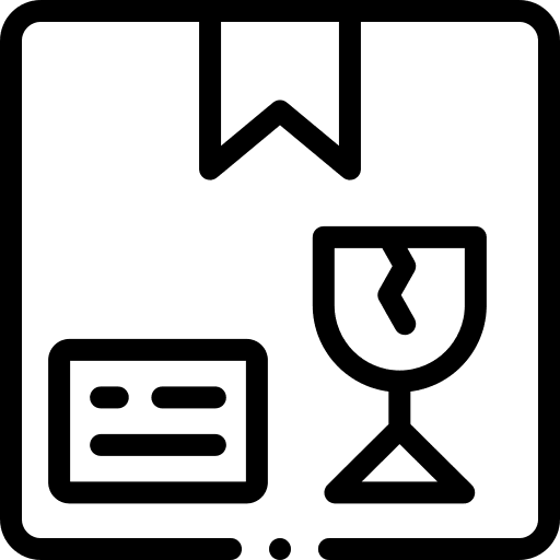 Fragile box fragile commerce and shopping icon