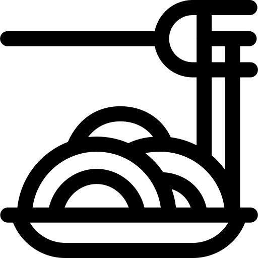 Pasta food and restaurant pasta italian food icon