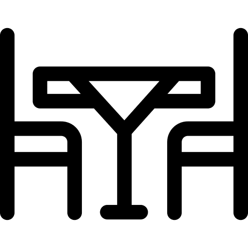 Restaurant eating food and restaurant furniture icon