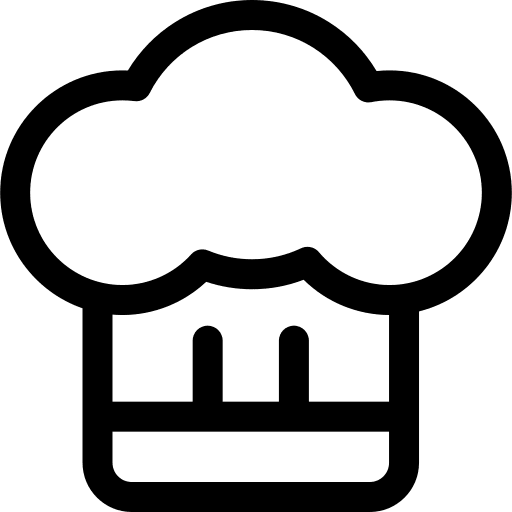 Chef hat chef hat food and restaurant chef uniform icon