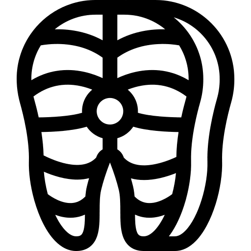 Salmon seafood protein fillet icon