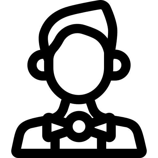 Waiter waiter uniform afro icon