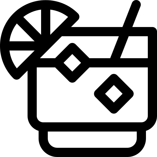 Drink straw glass food and restaurant icon