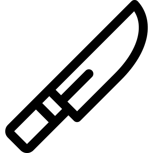 Knife cutlery cut cook icon