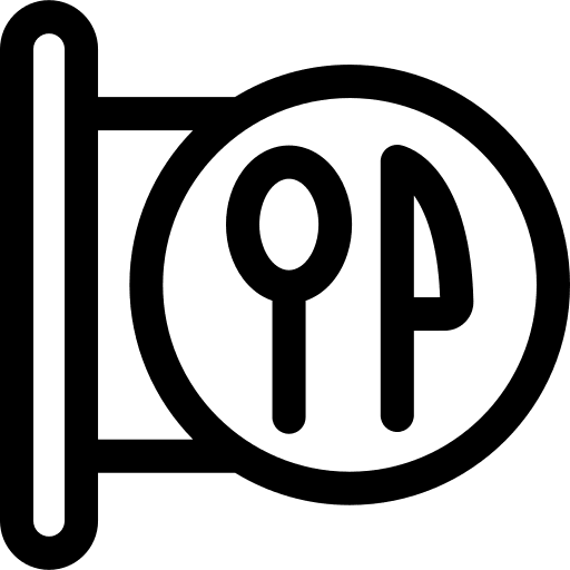 Restaurant fork sign spoon icon