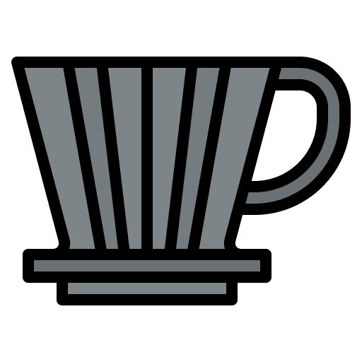 Dripper food and restaurant coffee hot drink icon