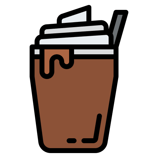 Frappuccino whipping cream food coffee shop icon