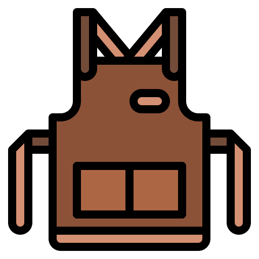Apron cleaning kitchen uniform icon