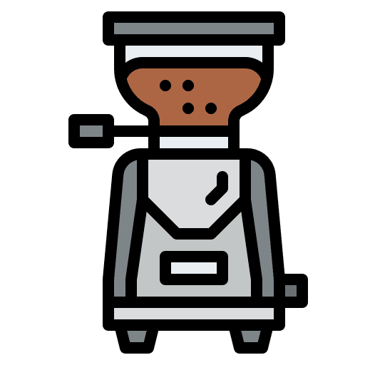 Coffee grinder food and restaurant kitchenware grinder icon