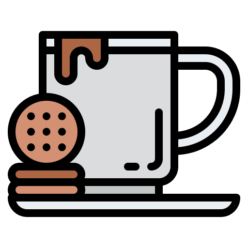 Coffee hot drink coffee shop cookie icon