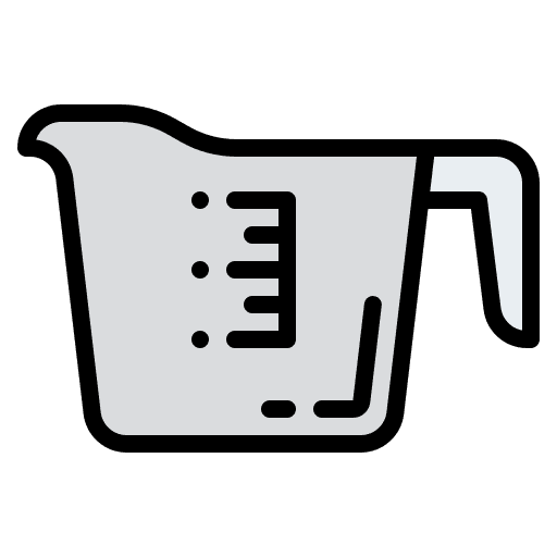 Measuring cup jug kitchen cooking icon