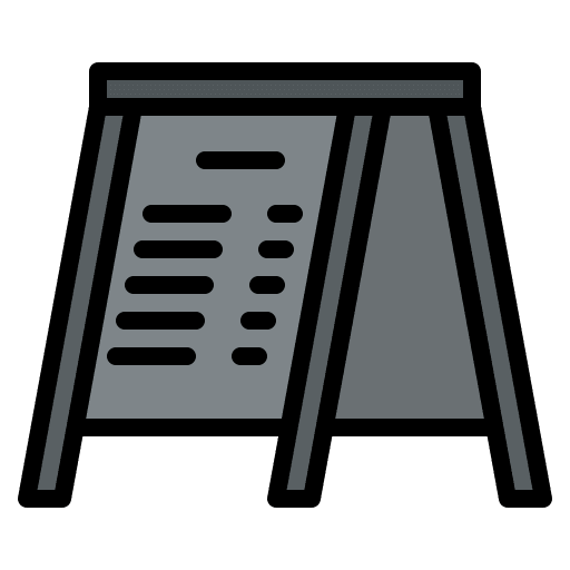 Blackboard coffee blackboard list icon