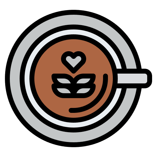 Latte art coffee latte art coffee shop icon
